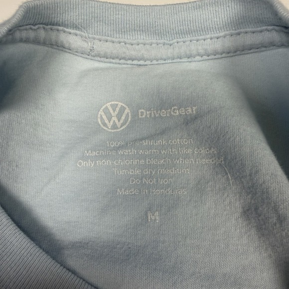 Volkswagen Driver Gear Short Sleeve T-Shirt Unisex Medium Light Blue EUC - Picture 2 of 4